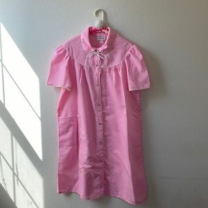 JCPenney Pink Button-Down Robe